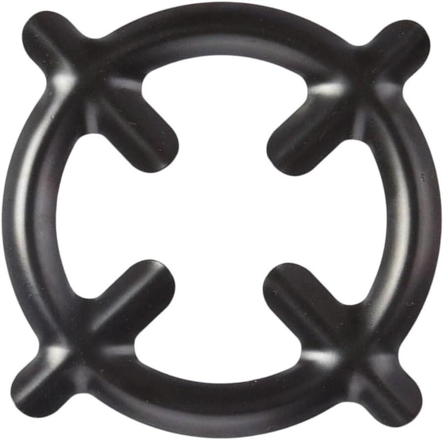 Gas Ring Reducer Kookplaat Houder Koffiepot Stabiliseren Gietijzer Anti-Slip 17 x 13 x 1.5 cm Zwart