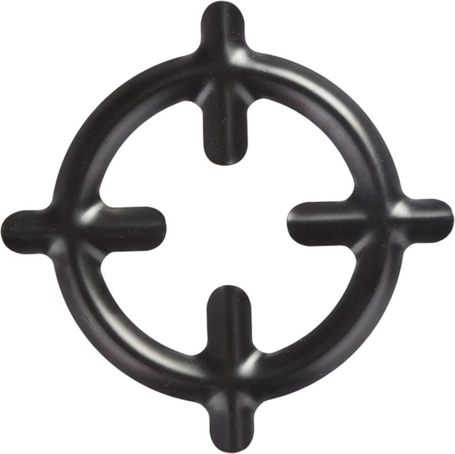 Gas Ring Reducer Panhouder Stabiel Koken Gietijzer Anti-Slip 17 x 13 cm Zwart