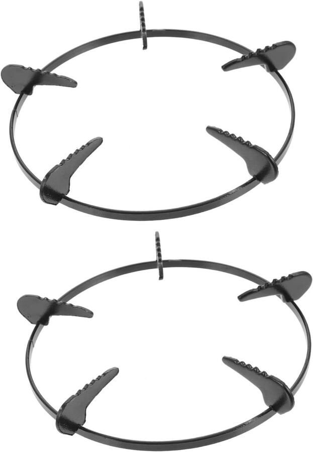 Gasbrander Rek Kookplaat Accessoire Stabiel Koken Hittebestendig IJzer 23x23x4 cm Zwart