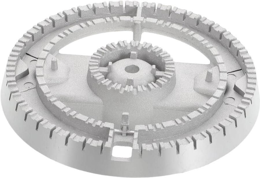 Gasbrander Vlamverdeler Reserveonderdeel Kookplaat Gelijkmatige Warmte Universele Montage 13.8 x 13.8 cm Zilver