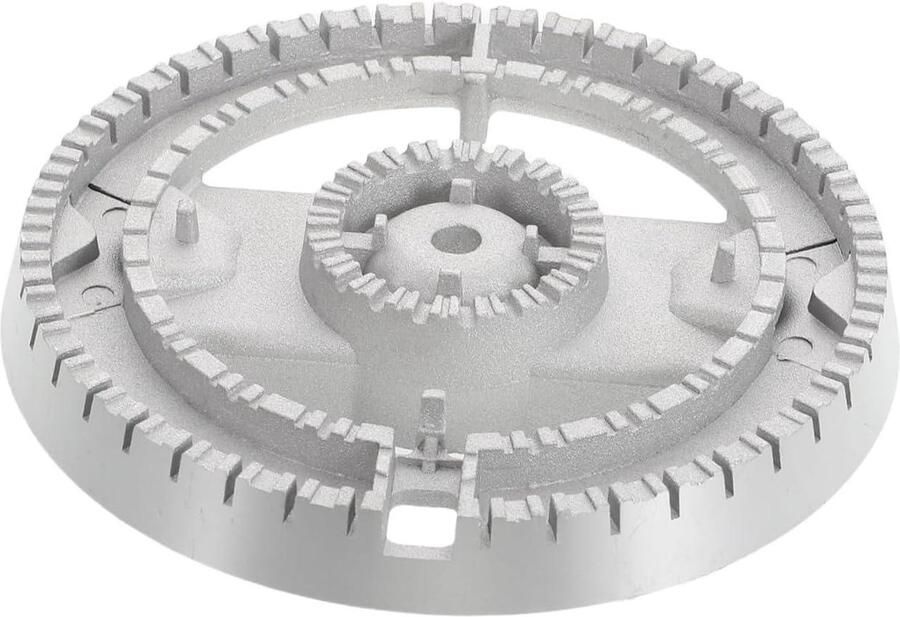 Gasbrander Vlamverdeler Reserveonderdeel Kookplaat Gelijkmatige Warmte Universele Montage 13.8 x 13.8 x 3 cm Zilver