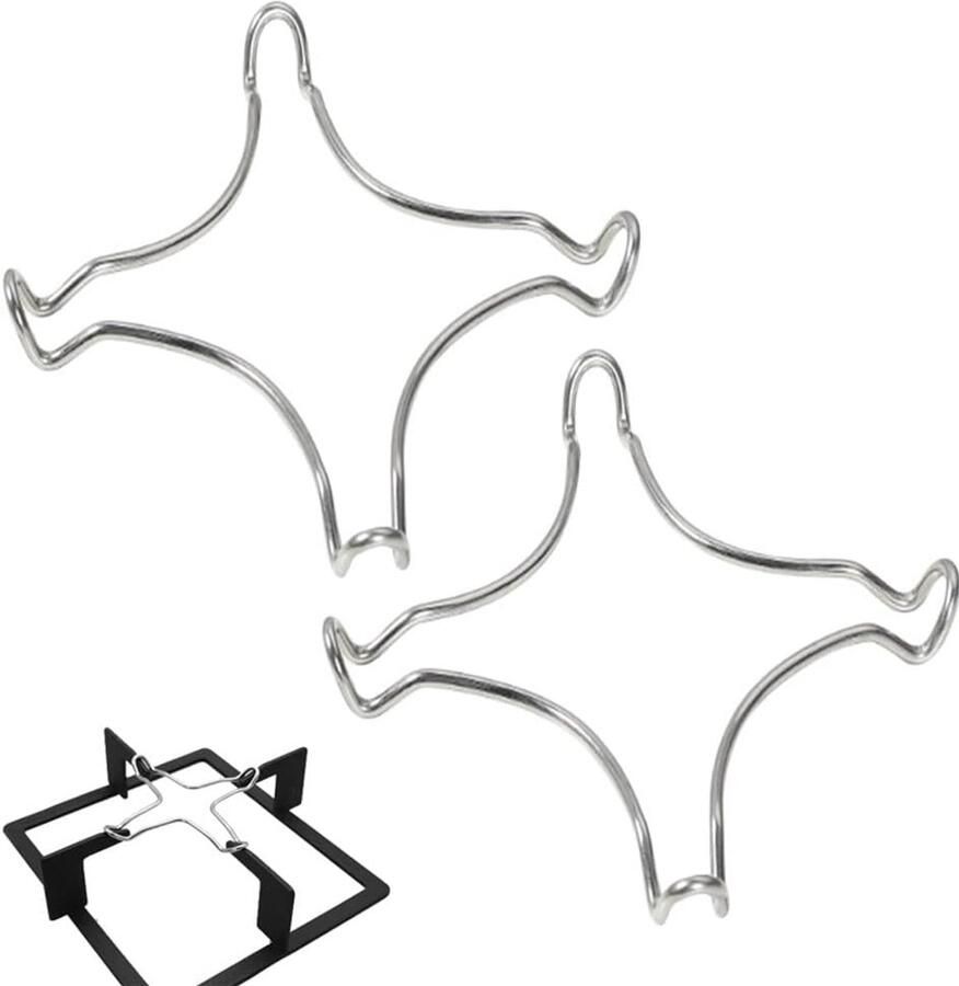 Gasfornuis Accessoires Kookplaat Ondersteuning Kleine Pannen Gebruiken Universele Pasvorm 15 cm Zilver