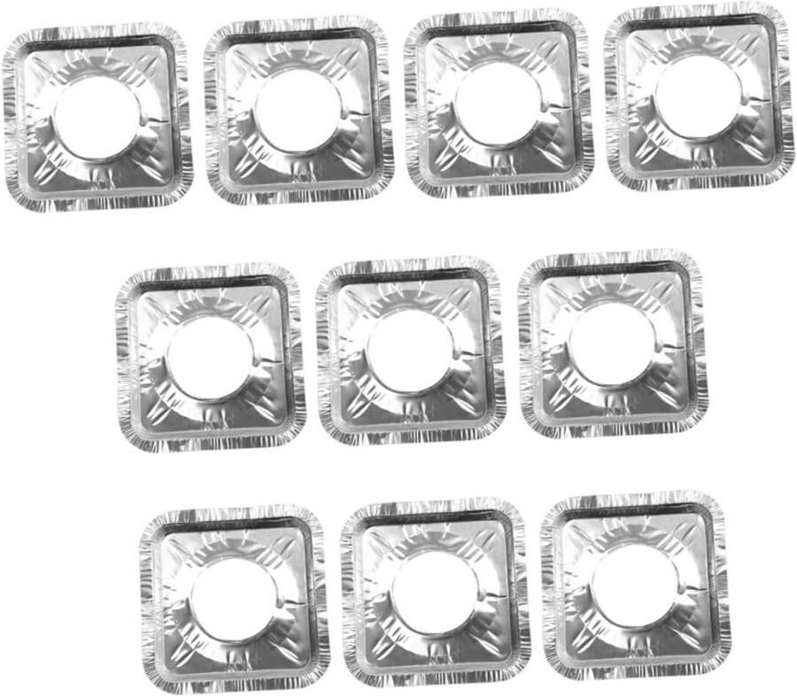 Gasfornuis Afdekkingen Beschermers Oven Koken Schoonhouden Oliebestendig Hittebestendig 20.5 x 20.5 cm Zilverkleurig
