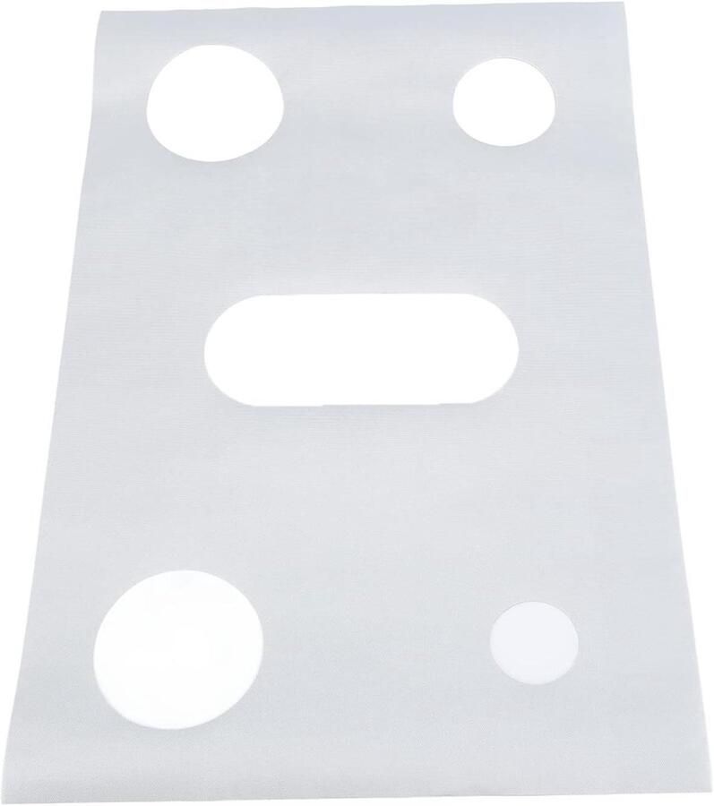 Gasfornuis Beschermer Kookplaat Afdekking Keuken Schoonhouden Hittebestendig PTFE Materiaal 62x41.5 cm Zilver