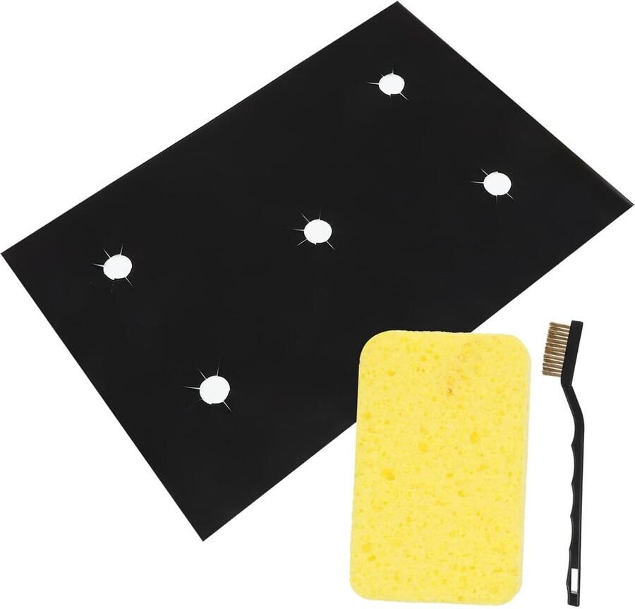 Gasfornuis Beschermers Fornuis Matten Keuken Schoonhouden Hittebestendig PTFE 81 x 54 cm Zwart