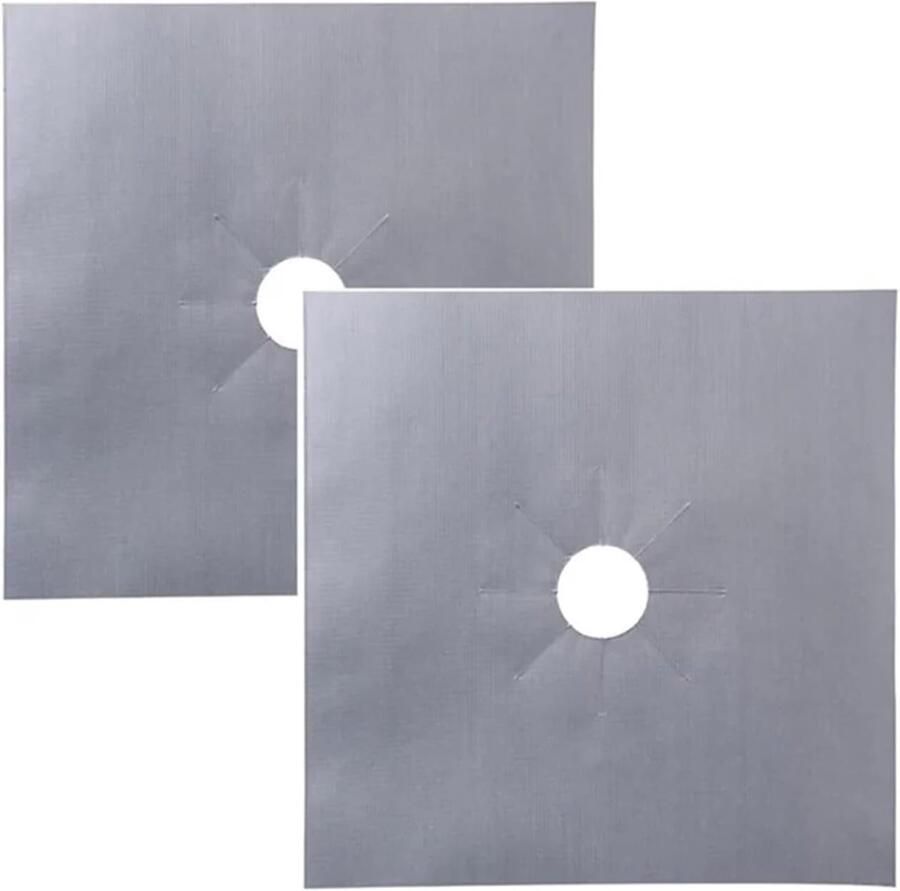 Gasfornuis Beschermers Fornuis Voering Keuken Schoonhouden Hittebestendig Glasvezel 270 x 270 mm Zwart