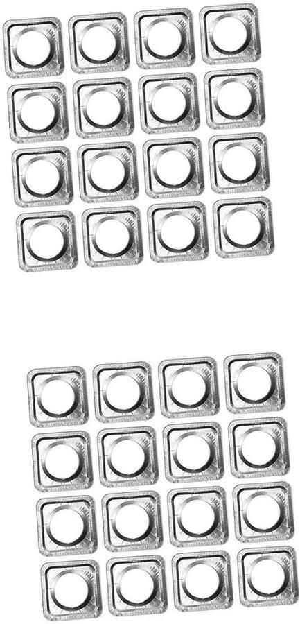 Gasfornuis Beschermers Fornuisbekleding Folie Koken Schoonhouden Hittebestendig Aluminium 21cm Zilver