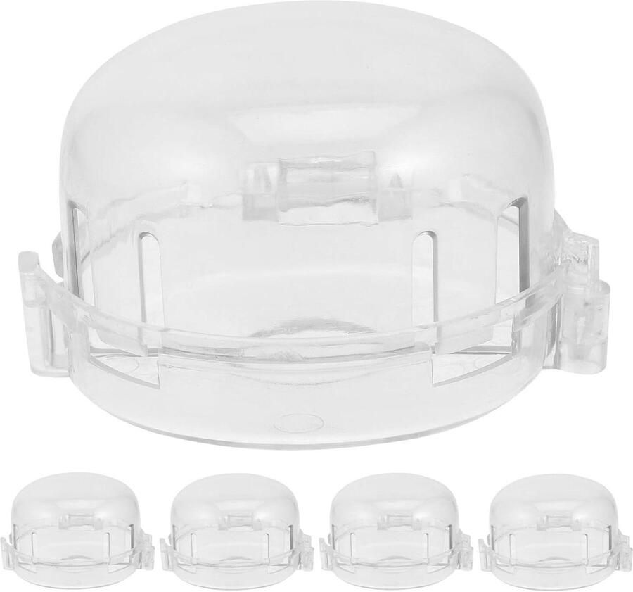 Gasfornuis Beschermers Kookknop Afdekkingen Kinderveilig Koken Dubbele Afdekking 7.5 x 7.5 x 4.5 cm Transparant