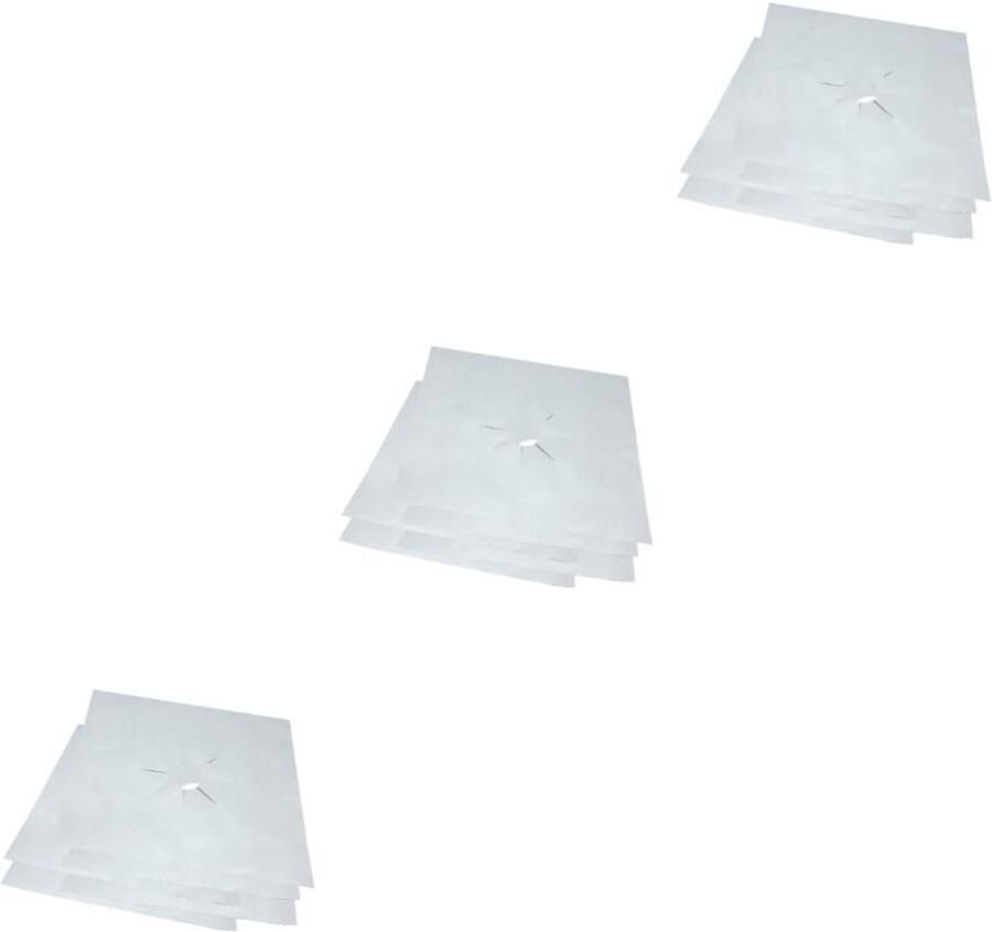 Gasfornuis Beschermers Kookplaat Bekleding Schoon Houden Antiaanbaklaag 27 x 27 cm Wit