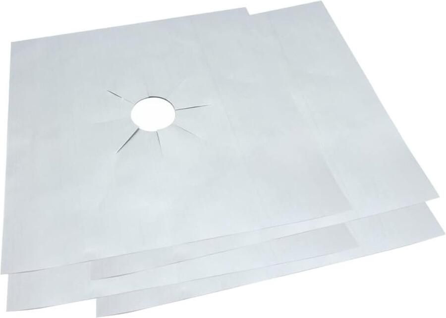 Gasfornuis Beschermers Kookplaat Bekleding Schoon Koken Hittebestendig Non-stick 27x27 cm Zwart