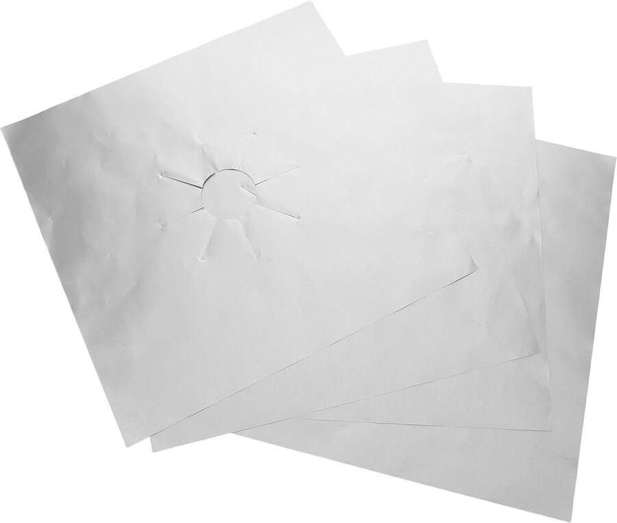 Gasfornuis Beschermers Kookplaat Beschermers Keuken Schoonhouden Verdikt Anti-aanbak Ontwerp 27 x 27 cm Zilver