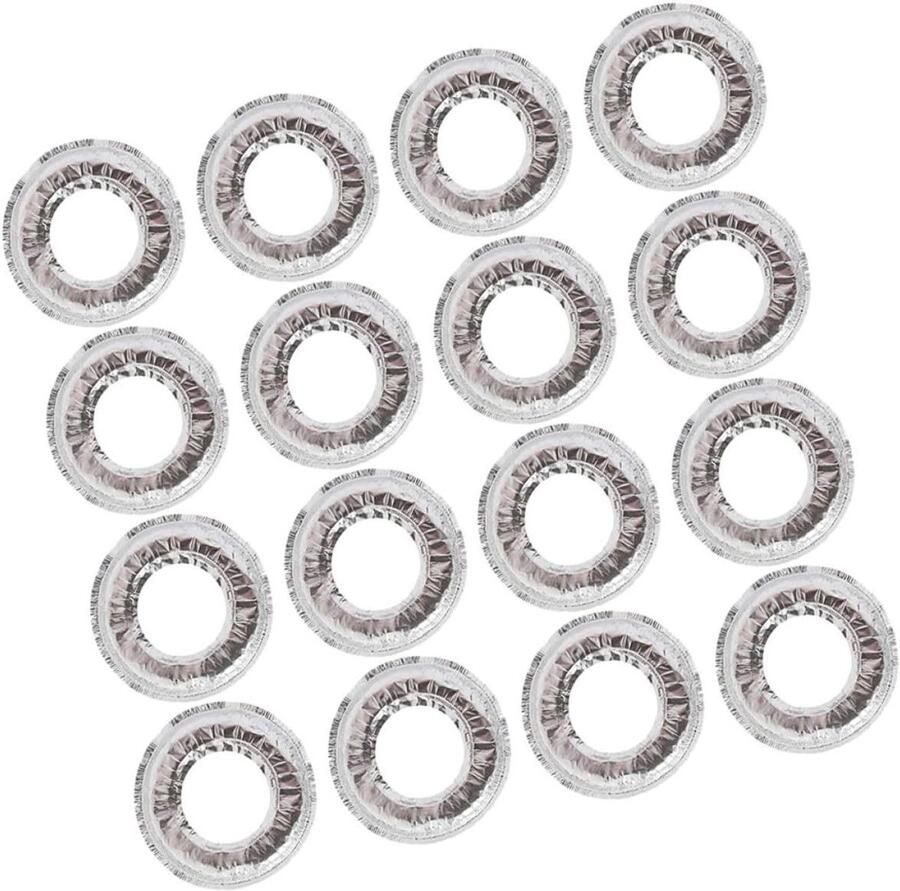 Gasfornuis Beschermers Kookplaat Covers Keuken Schoonhouden Oliebestendig Aluminiumfolie 23 x 23 cm Zilver