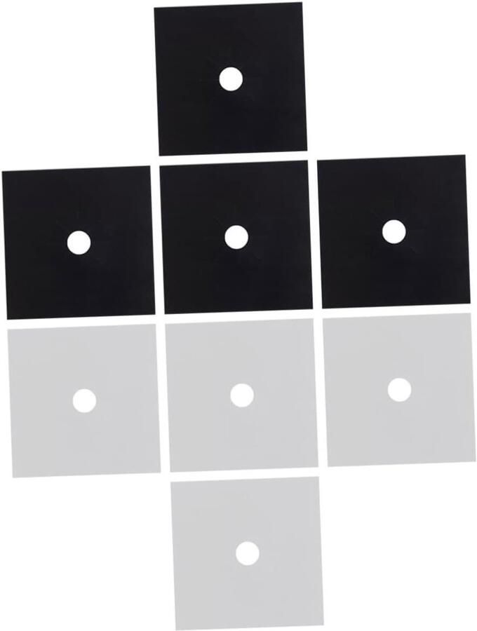 Gasfornuis Beschermers Kookplaat Covers Keuken Schoonhouden Verstelbaar en Herbruikbaar 27 x 27 cm Zwart