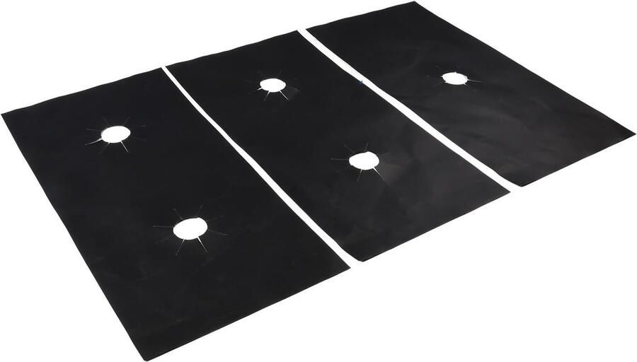 Gasfornuis Beschermers Kookplaat Mat Keuken Schoonhouden Universeel Formaat 54x27 cm Zwart