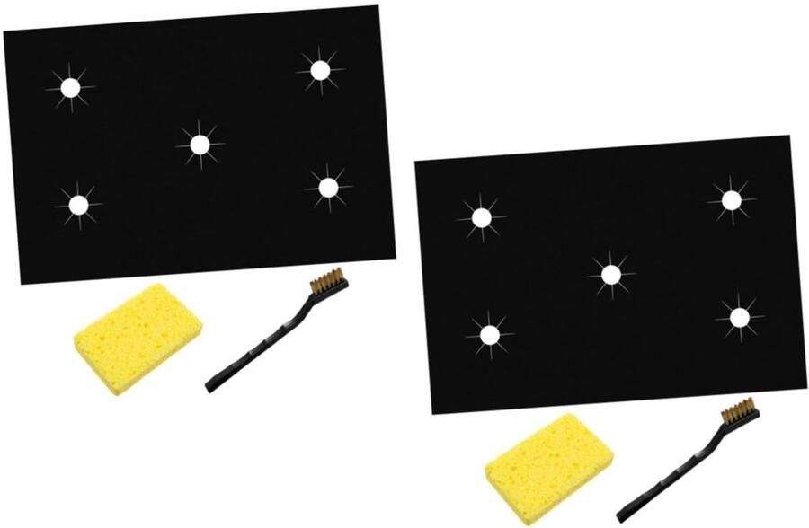 Gasfornuis Beschermers Kookplaat Matten Koken Zonder Knoeien Vaatwasserbestendig 2 Sets Kleuren