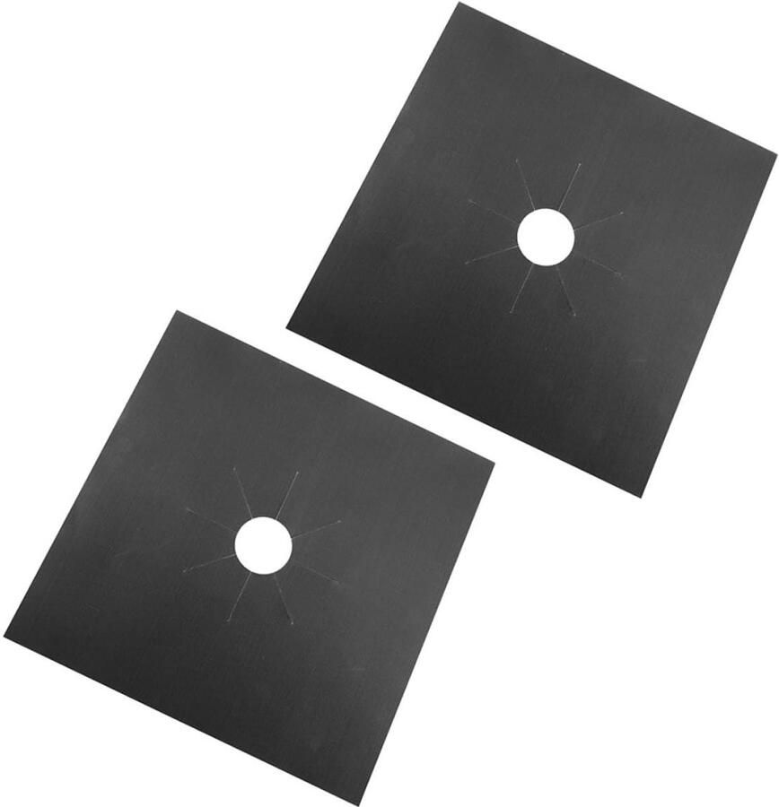 Gasfornuis Beschermers Kookplaat Matten Schoon Koken Antiaanbaklaag 27 x 27 cm Zwart
