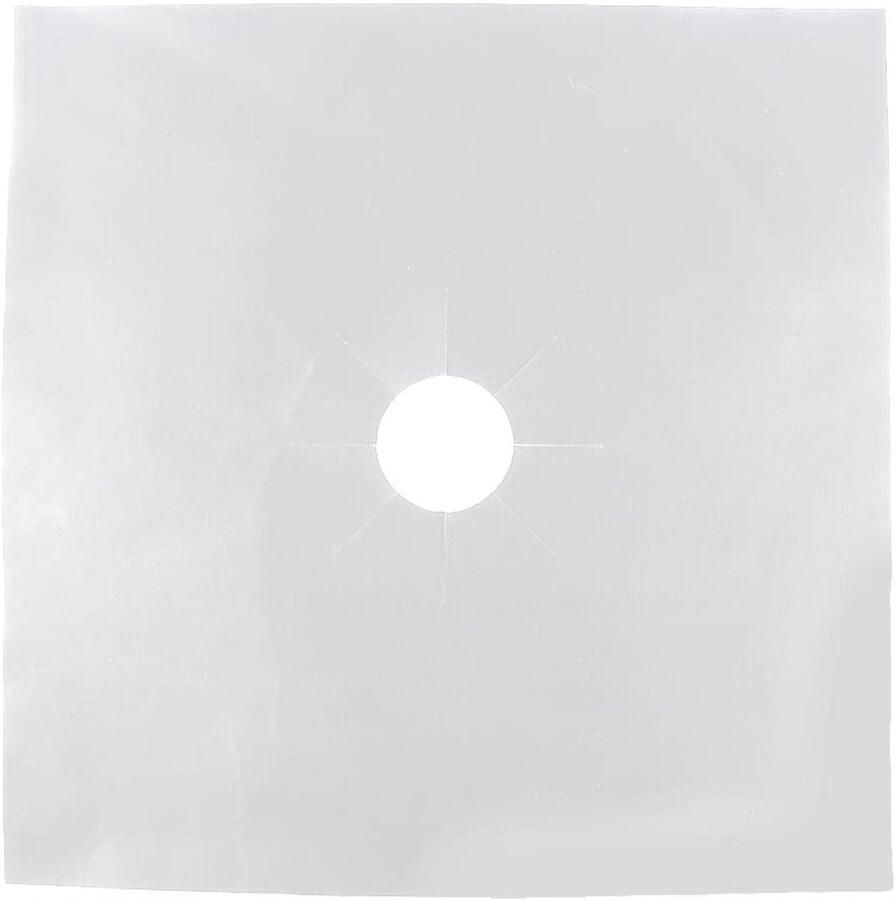 Gasfornuis Beschermers Kookplaat Matten Schoon Koken Hittebestendig 27 x 27 cm Zilver