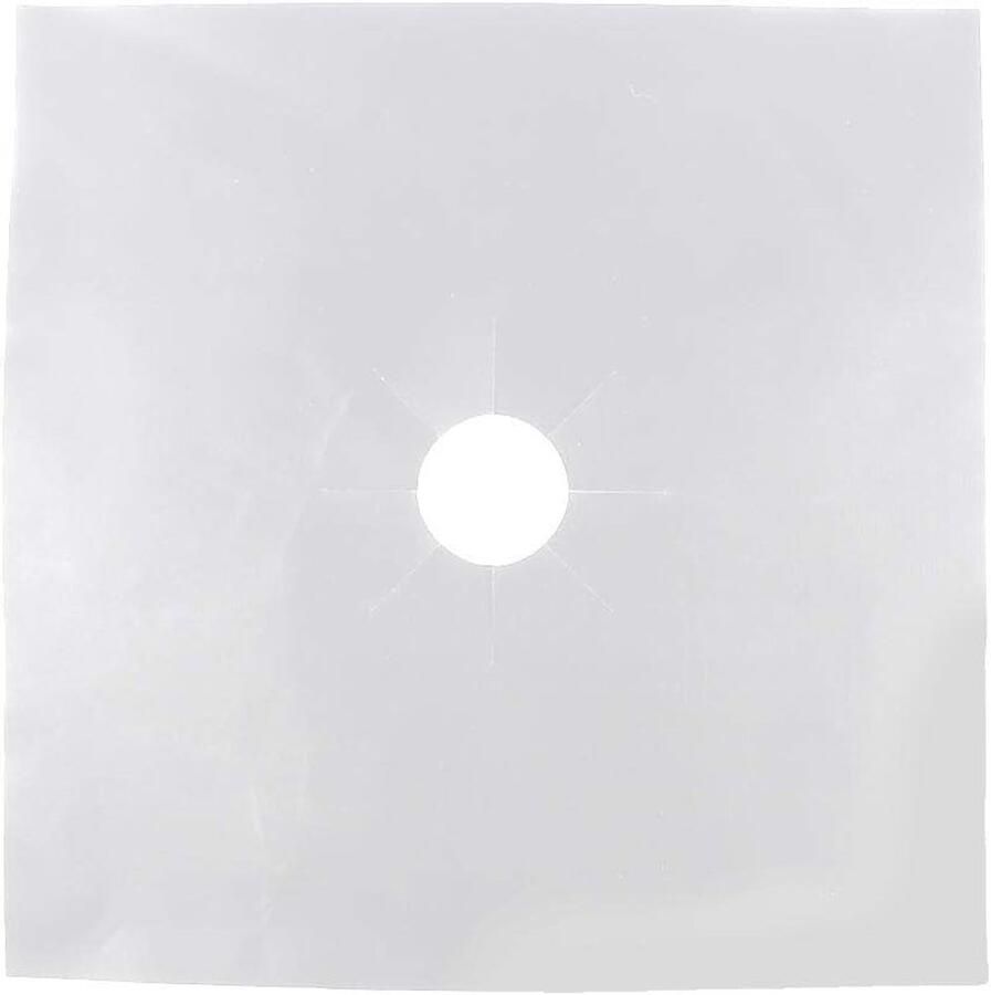 Gasfornuis Beschermers Kookplaat Matten Schoon Koken Hittebestendig Glasvezel 27x27 cm Zilver