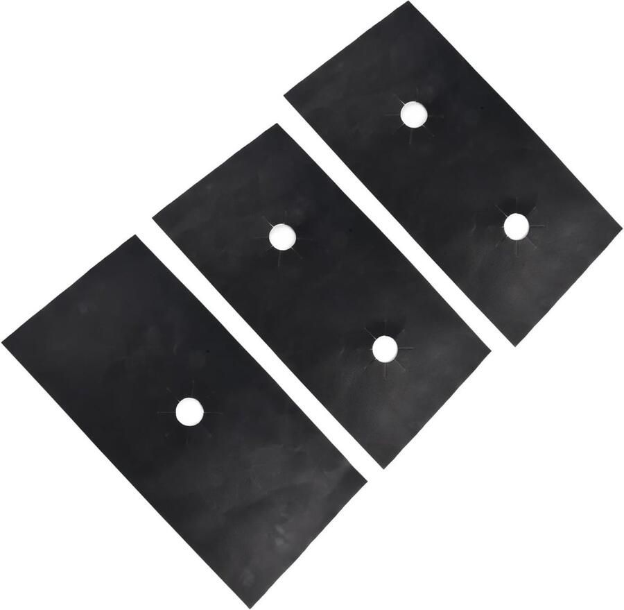 Gasfornuis Beschermers Kookplaat Matten Schoon Koken Hittebestendig Glasvezel 54x27cm Zwart