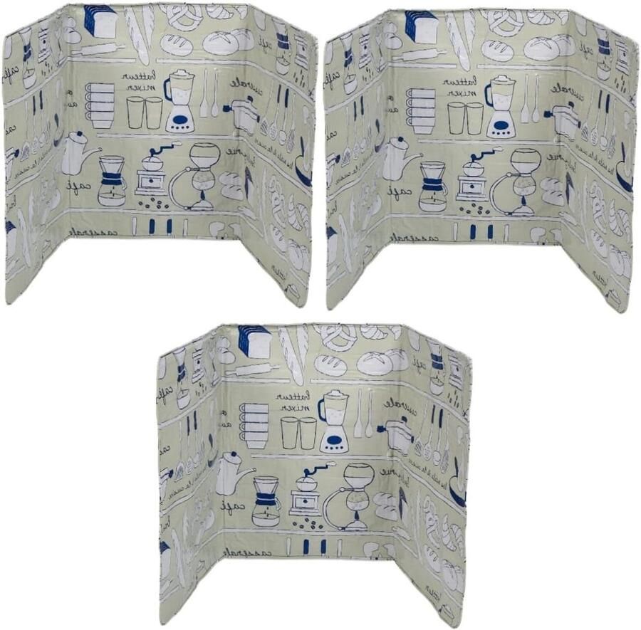 Gasfornuis Beschermers Spatplaat Koken Keuken Schoonhouden Opvouwbaar Aluminium 84x39cm Groen