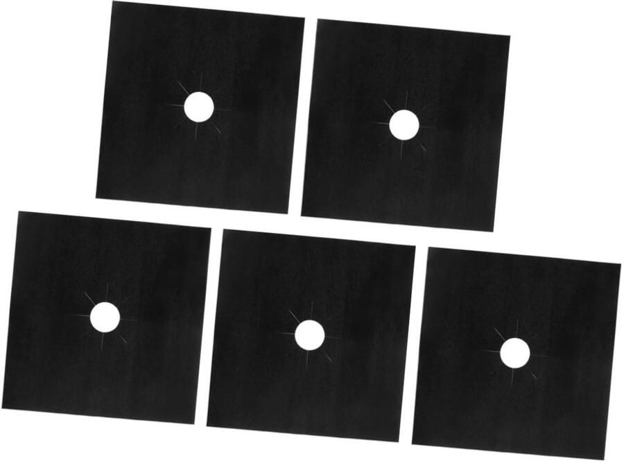 Gasfornuis Beschermmat Fornuis Covers Keuken Schoonhouden Antiaanbaklaag 27 x 27 cm Zwart