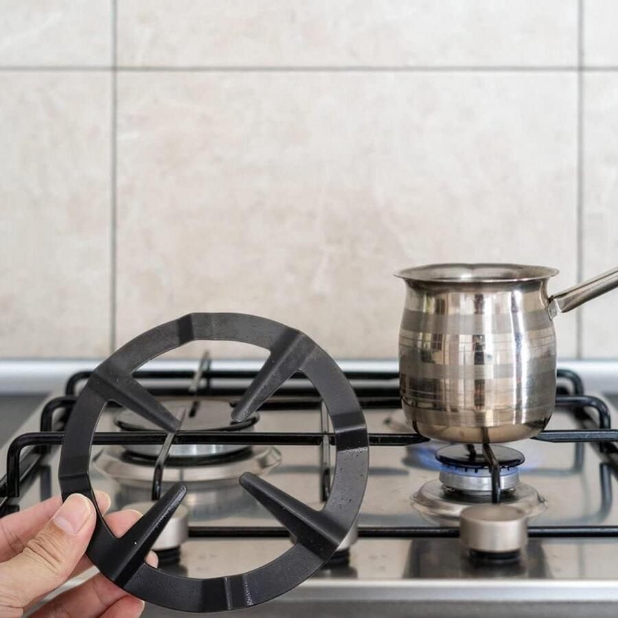 Gasfornuis Beugel Wok Ring Kookgerei Stabiliseren Gietijzeren Constructie 3 Stuks Zwart