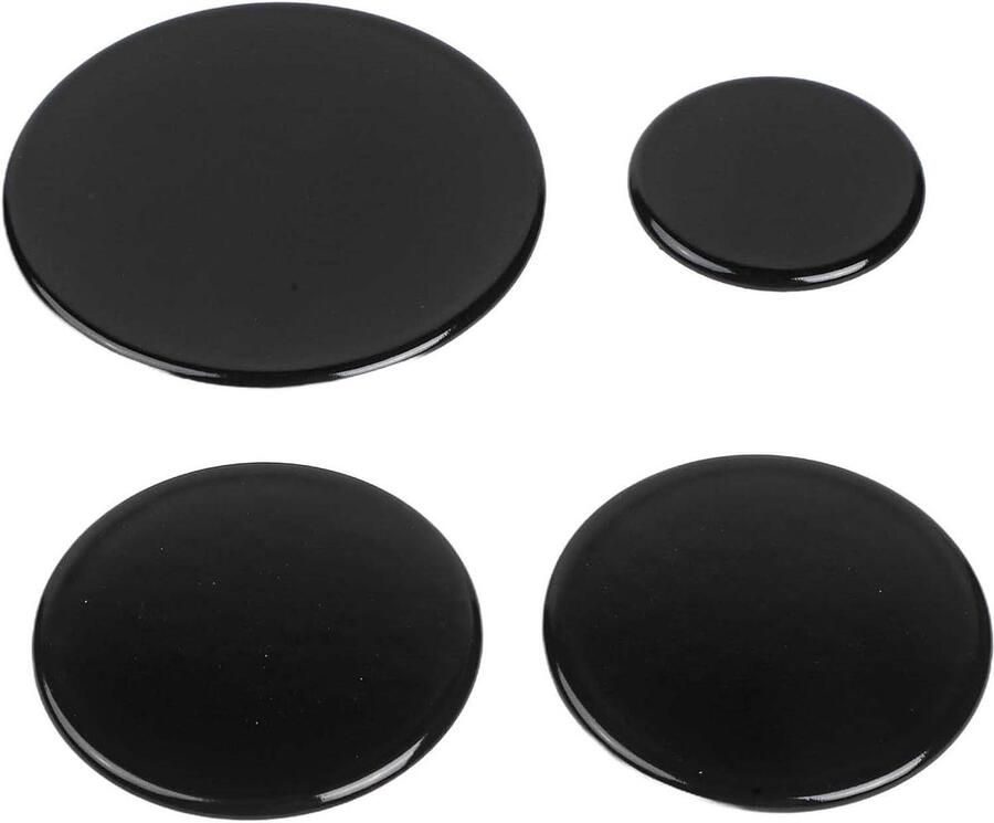Gasbrander afdekkingen Kookplaat ringen Koken verbeteren Vierdelige set 55 75 100 mm Zwart