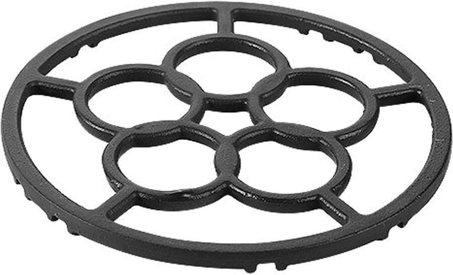 Gasfornuis Branderrek Pannenhouder Kookplaat Stabiel Koken Hittebestendig IJzer 18x18 cm Zwart
