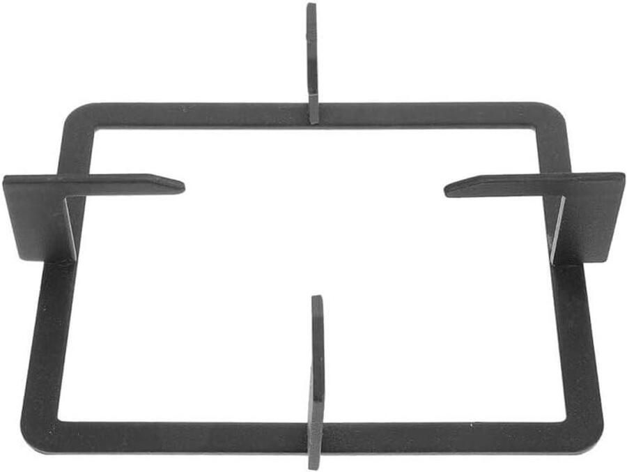 Gasfornuis Houder Pan Rooster Koken Stabiliseren Antislip Gietijzer 23.4 cm Zwart