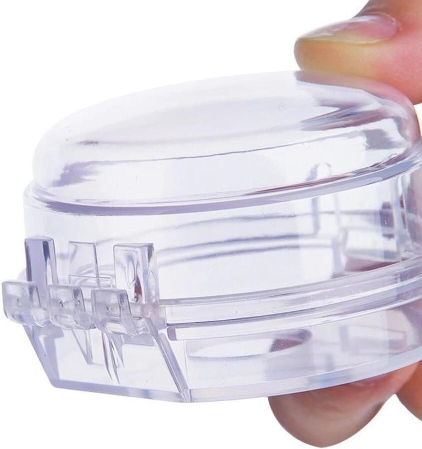 Gasfornuis Knop Cover Veiligheidsschakelaar Keuken Kindveilige Keuken Universele Pasvorm 6 x 6 x 4 cm Wit