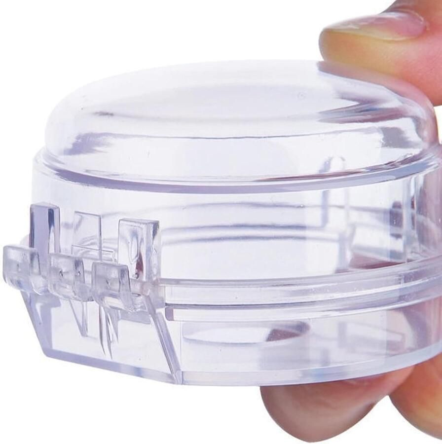 Gasfornuis Knop Hoes Veiligheidsschakelaar Kinderveiligheid Keuken Antislip Afdichting 6 x 6 x 4 cm Transparant