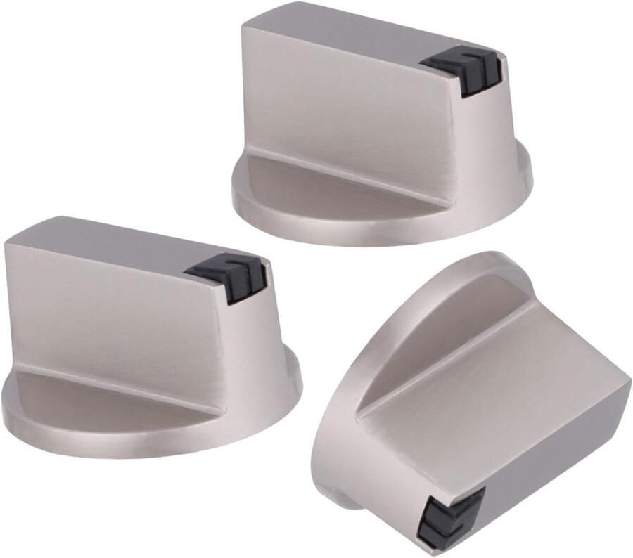 Gasfornuis Knop Schakelaar Knop Koken Roestvrij Staal 37x37x20mm Zilver