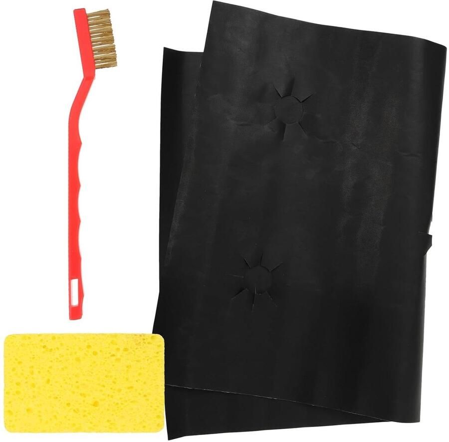 Gasfornuis Matten Kookplaat Beschermers Keuken Schoonhouden Antiaanbaklaag 81 x 81 x 81 cm Zwart