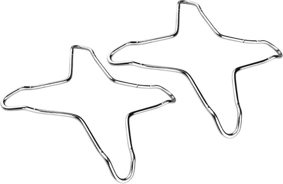 Gasfornuis Onderzetters Kookplaat Accessoires Stabiel Koken Hittebestendig Ontwerp 2 Stuks 15cm Zilverkleurig