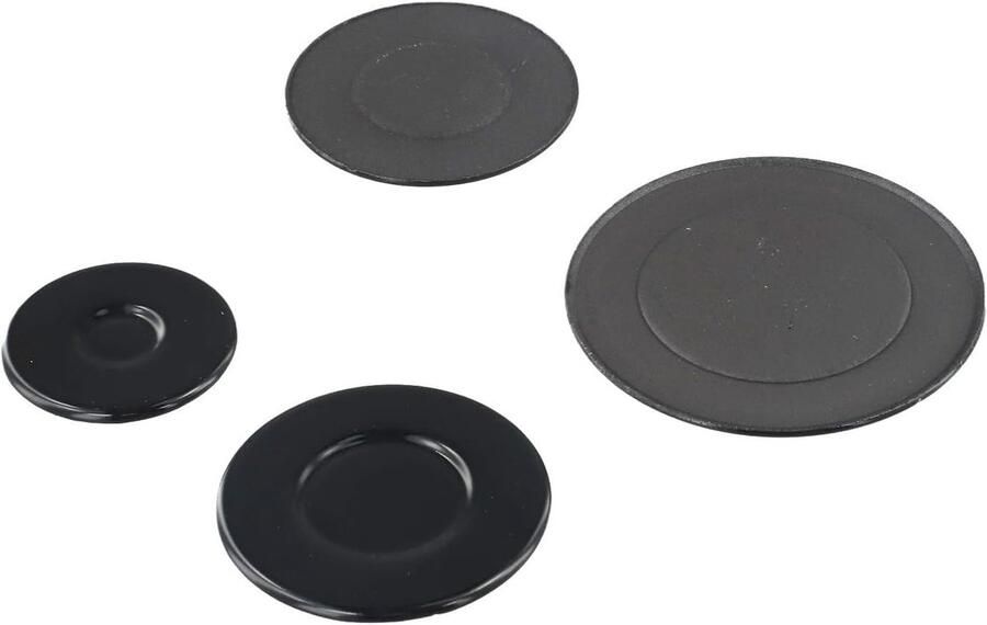 Gasfornuis Pit Covers Kookplaat Accessoires Koken Optimaliseren Set van 4 stuks 55 75 100mm Zwart