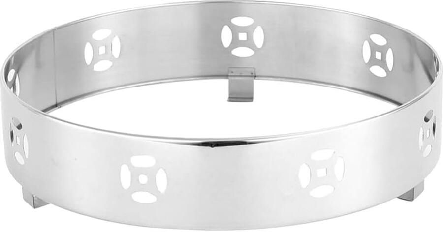 Gasfornuis Ring Wokhouder Brander Energie Besparen Winddicht Ontwerp 28.6 cm Zilver