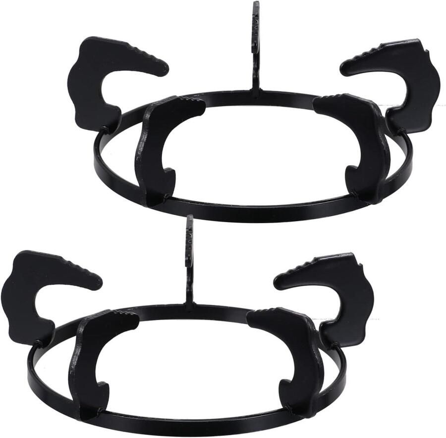 Gasfornuis Ringen Pannenhouder Keuken Stabiel Koken Hittebestendig Gietijzer 18.5 cm Diameter Zwart