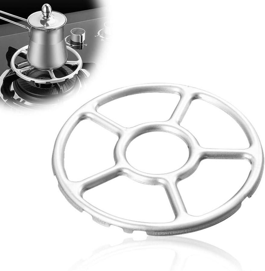 Gasfornuis Rooster Kookplaat Accessoire Stabiel Koken Universele Pasvorm 15.5 cm Diameter Grijs