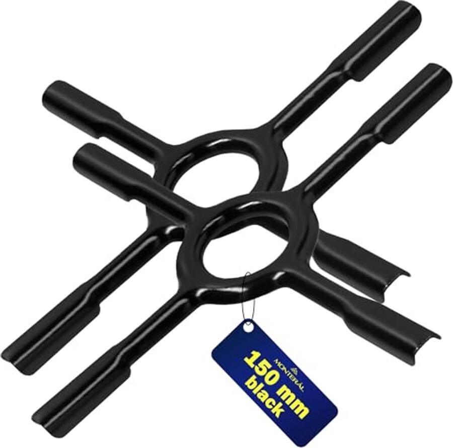 Gasfornuis Verkleiner Kookplaatsteun Kleine Pannetjes Universele Pasvorm 2 Stuks 150mm Zwart