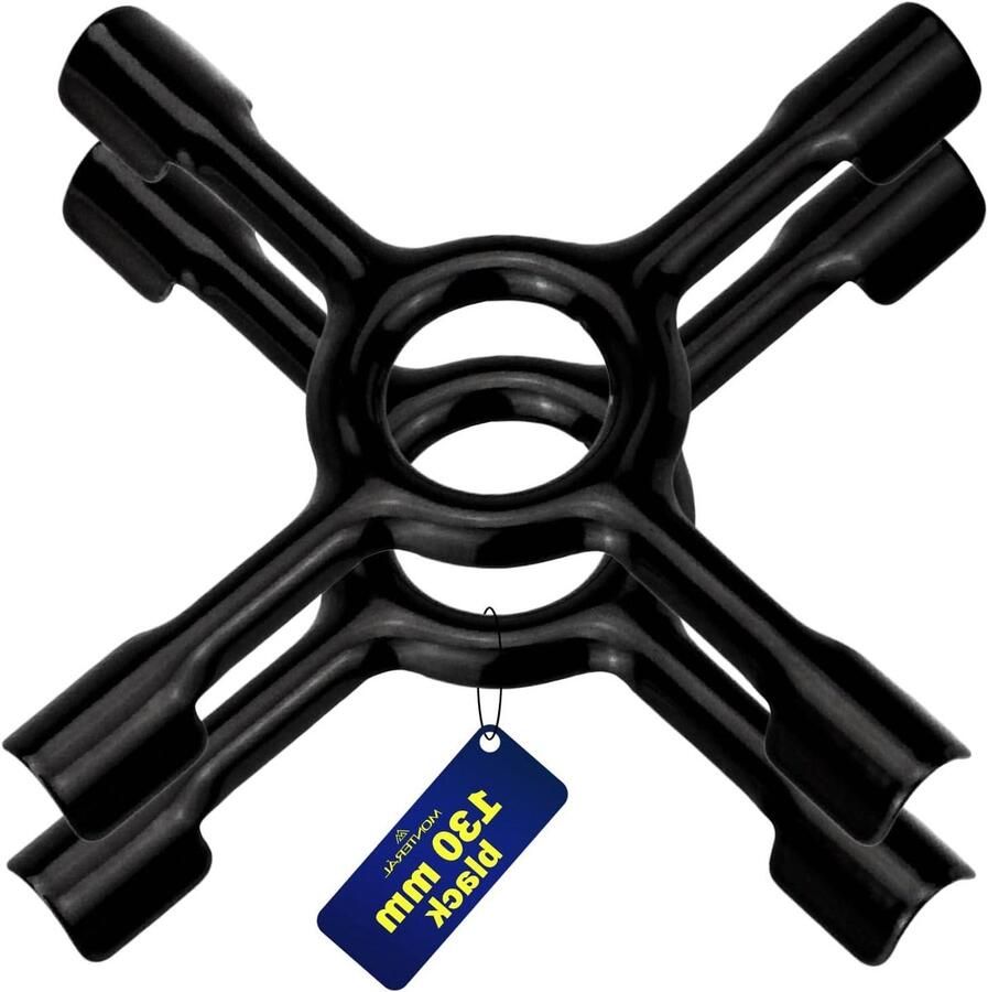 Gasfornuis Verkleiner Kookringhouder Kleine Pannen Stabiliseren Universele Pasvorm 130 mm Zwart