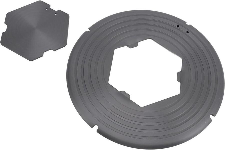 Gasfornuis Warmteverspreider Warmtegeleider Ontdooier Energie Besparen Afneembare Structuur 27x27x3 cm Zilver