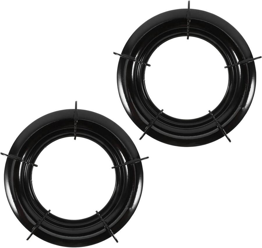 Gasfornuis Wokhouder Wokrek Gasfornuis Koken met Wok Winddicht Energiebesparend 22.7 x 22.7 x 4.4 cm Zwart