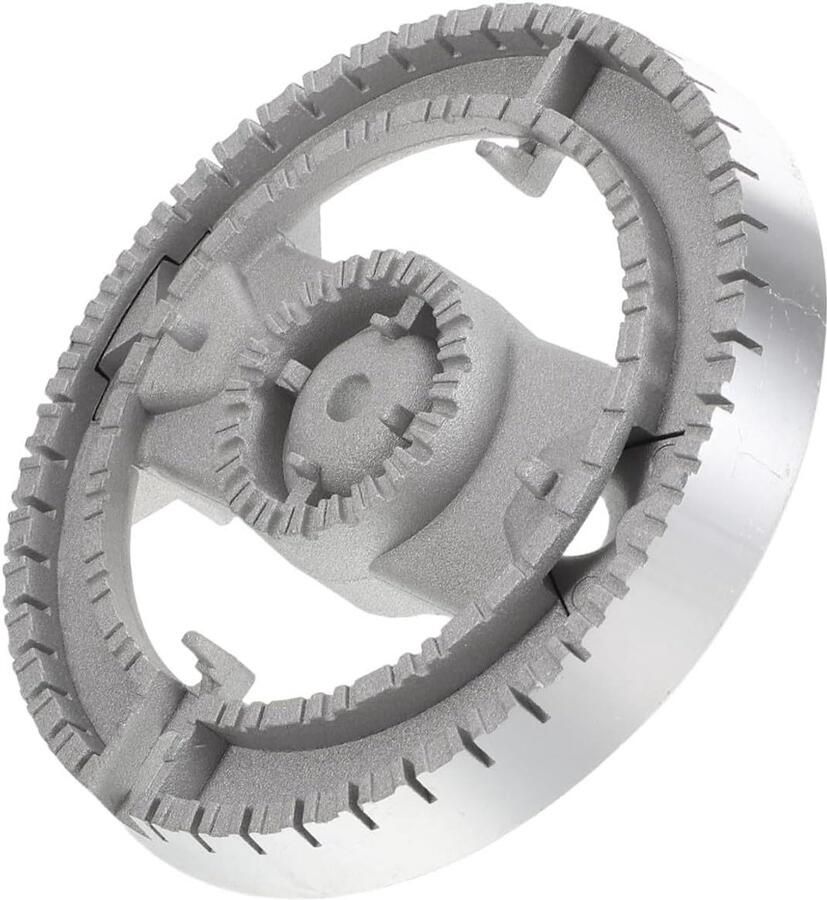Gasfornuis Wokrek Branderhouder Vlamverdeler Gelijkmatig Koken Hittebestendig IJzer 13.8x13.8x3cm Zilver