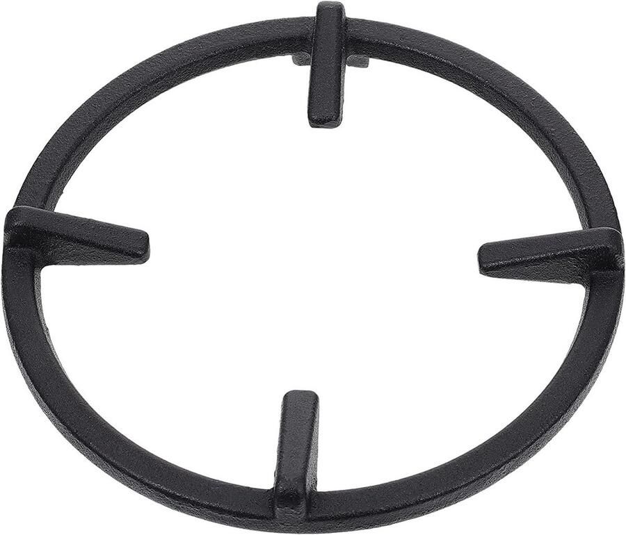 Gasfornuis Wokrek Kookplaat Accessoire Stabiel Koken Hittebestendig Gietijzer 18x18x2.5cm Zwart