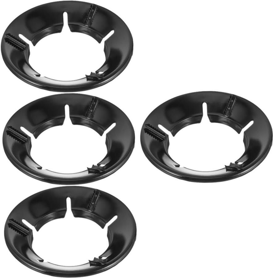 Gasfornuis Wokring Pannenhouder Keuken Koken met wok Winddicht en warmtebehoud 25 cm Zwart