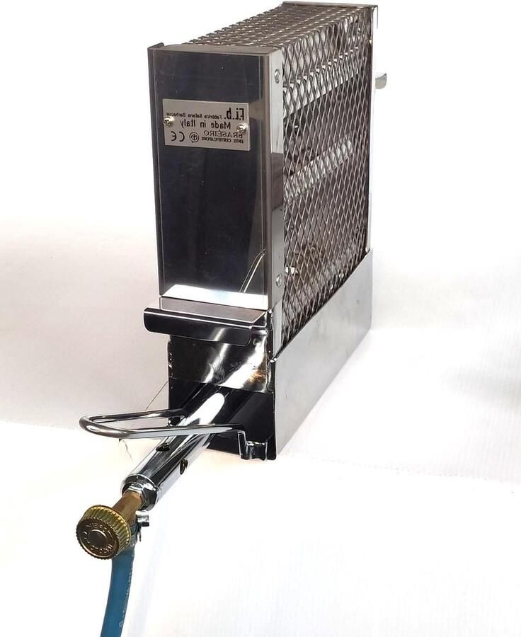 Mini Gasgrill Verticale Grill Picknick Koken Roestvrij Staal 9 x 25 x 28 cm Zilver