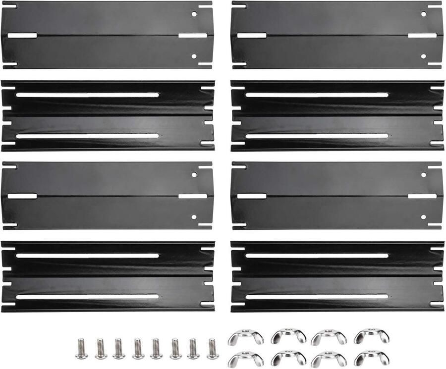 Gasgrill Warmteplaat Ovenverwarmer Onderdeel Gelijkmatige Warmte Verstelbare Lengte 29.8-56.3 cm Zilver