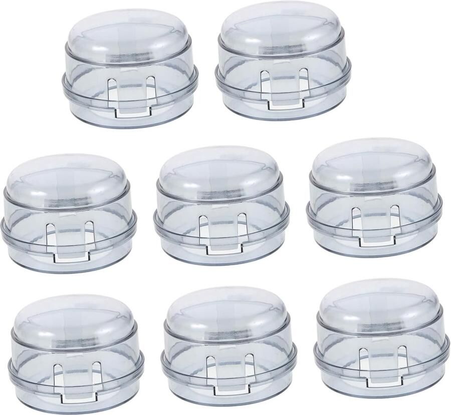 Gasknop Beschermers Fornuis Knoppen Deksel Kinderveiligheid Keuken Hittebestendig PVC 6.5 x 6 x 4.4 cm Zwart