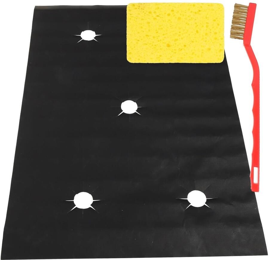 Gaskookplaat Beschermers Fornuis Matten Koken Schoonhouden Met Reinigingsborstel 81x54CM Kleuren