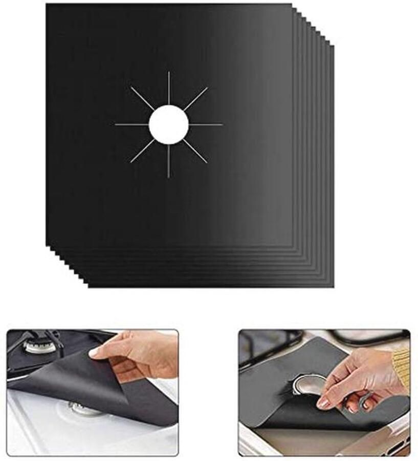 Gaskookplaat Range Protectors Hittebestendige Non-Stick Herbruikbare Fornuis Kookplaat (10 stuks)